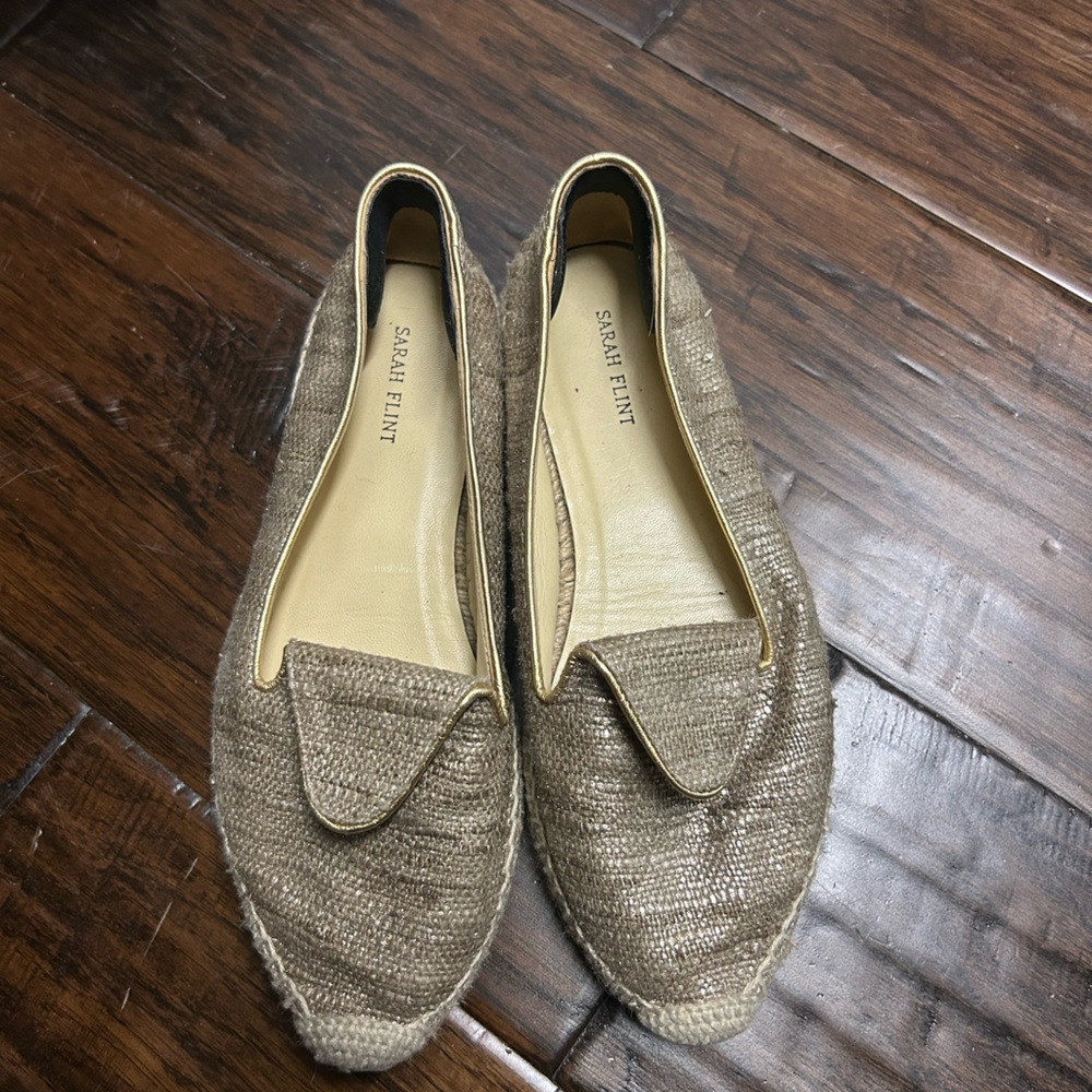 Sarah Flint Women's Gold Beige Espadrilles size 36